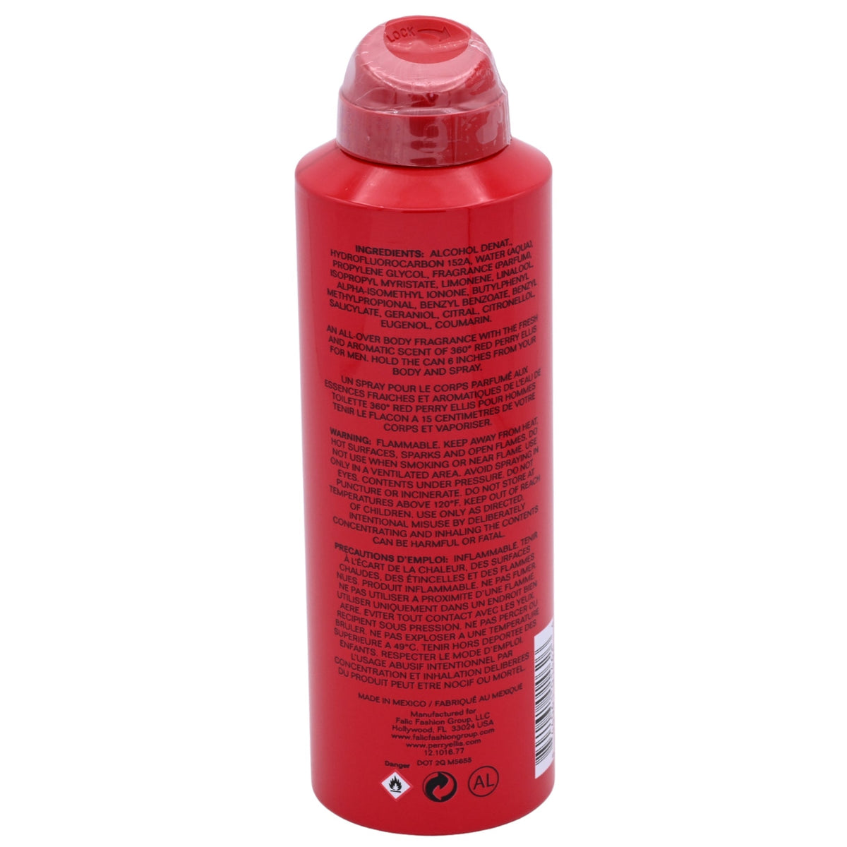 360 RED Men by Perry Ellis 6.0 oz Deodorizing Body Spray