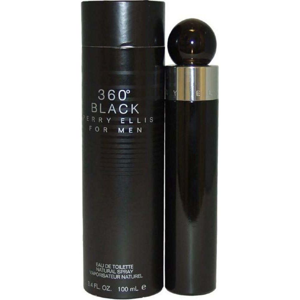 360 BLACK for Men by Perry Ellis Cologne 3.4 oz edt Spray NEW in BOX