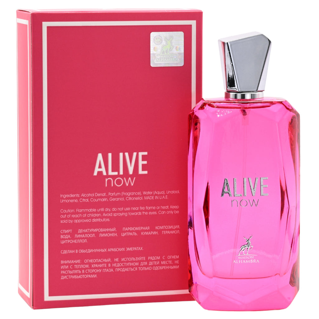 Alive Now by Maison Alhambra for unisex EDP 3.3 / 3.4 oz New in Box
