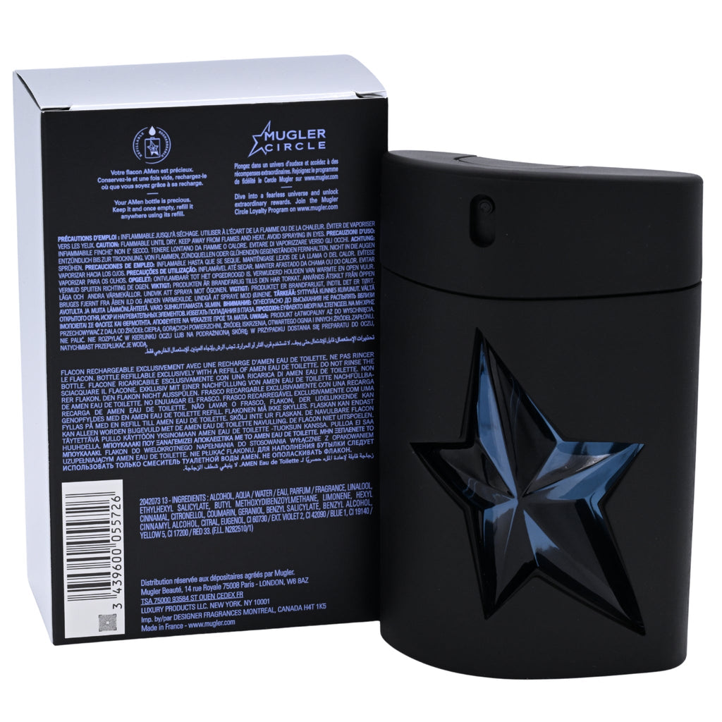 ANGEL AMEN (Refillable Rubber Spray) by Thierry Mugler for men 3.3 / 3.4 oz edt New in Box