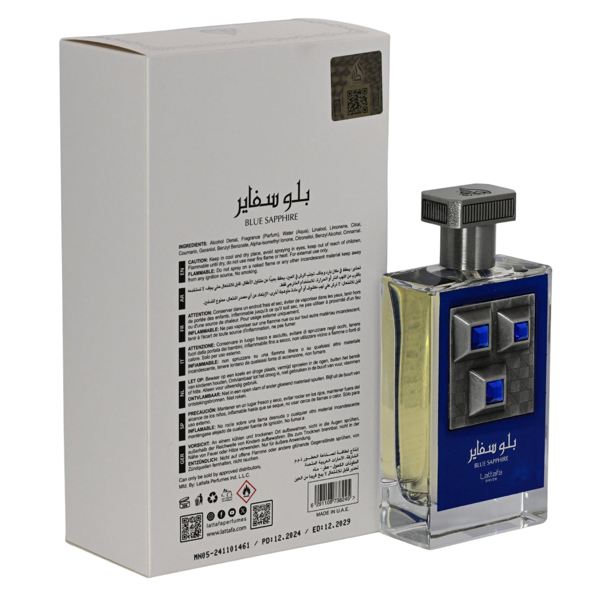 Blue Sapphire by Lattafa perfume for unisex EDP 3.3 / 3.4 oz New in Box