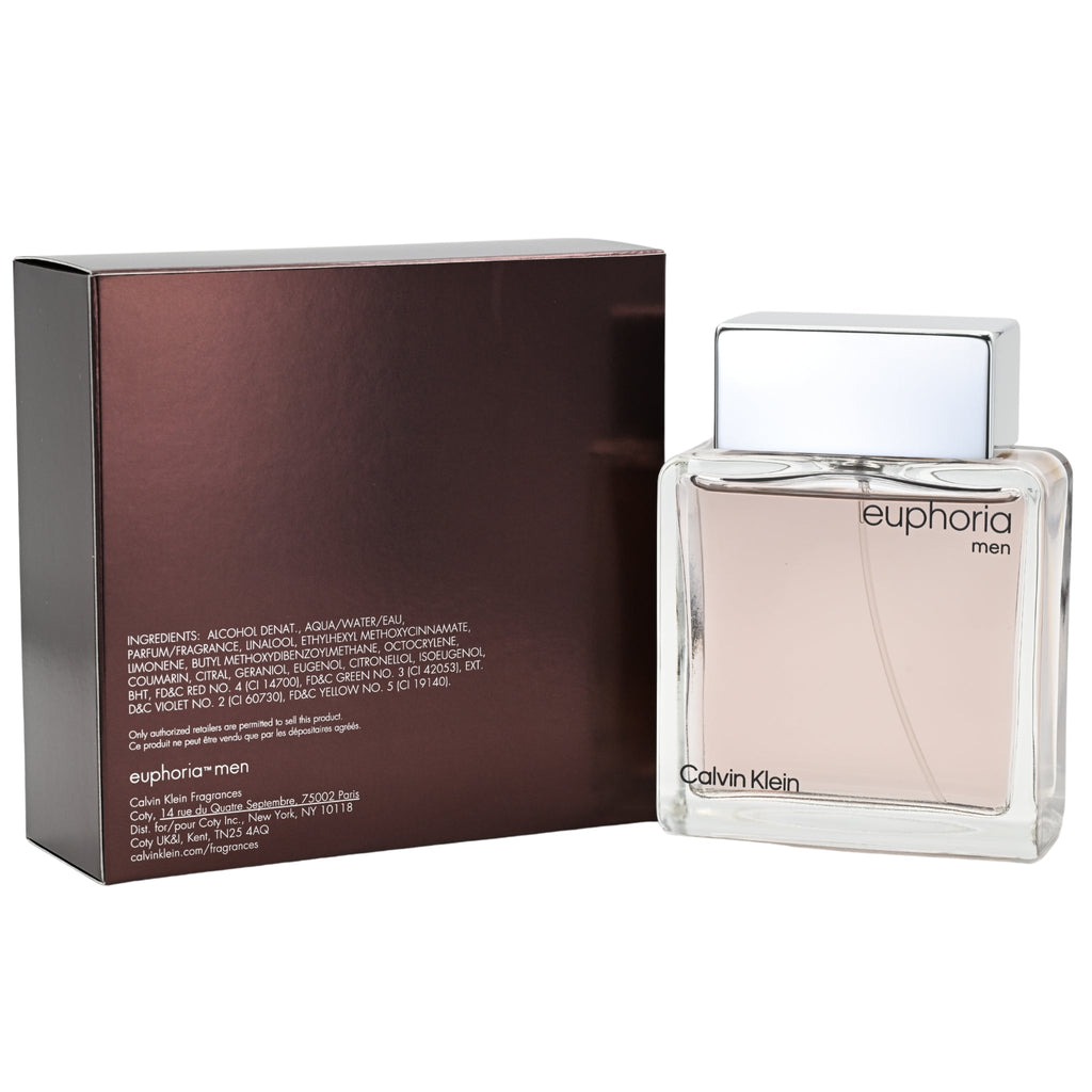 EUPHORIA MEN Calvin Klein 3.3 / 3.4 oz EDT Cologne for Men NEW IN BOX