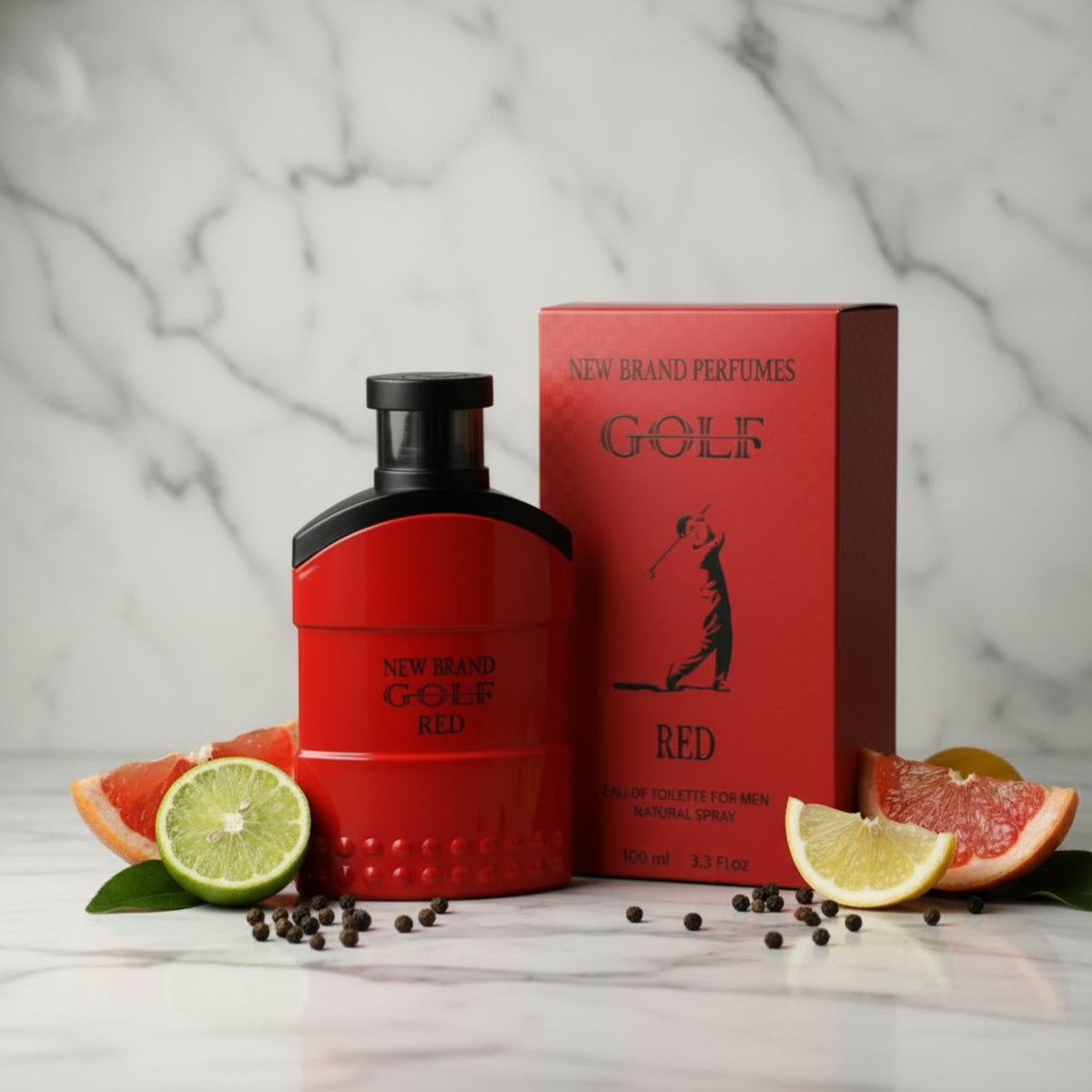 Golf Red by New Brand cologne for men EDT 3.3 / 3.4 oz New In Box
