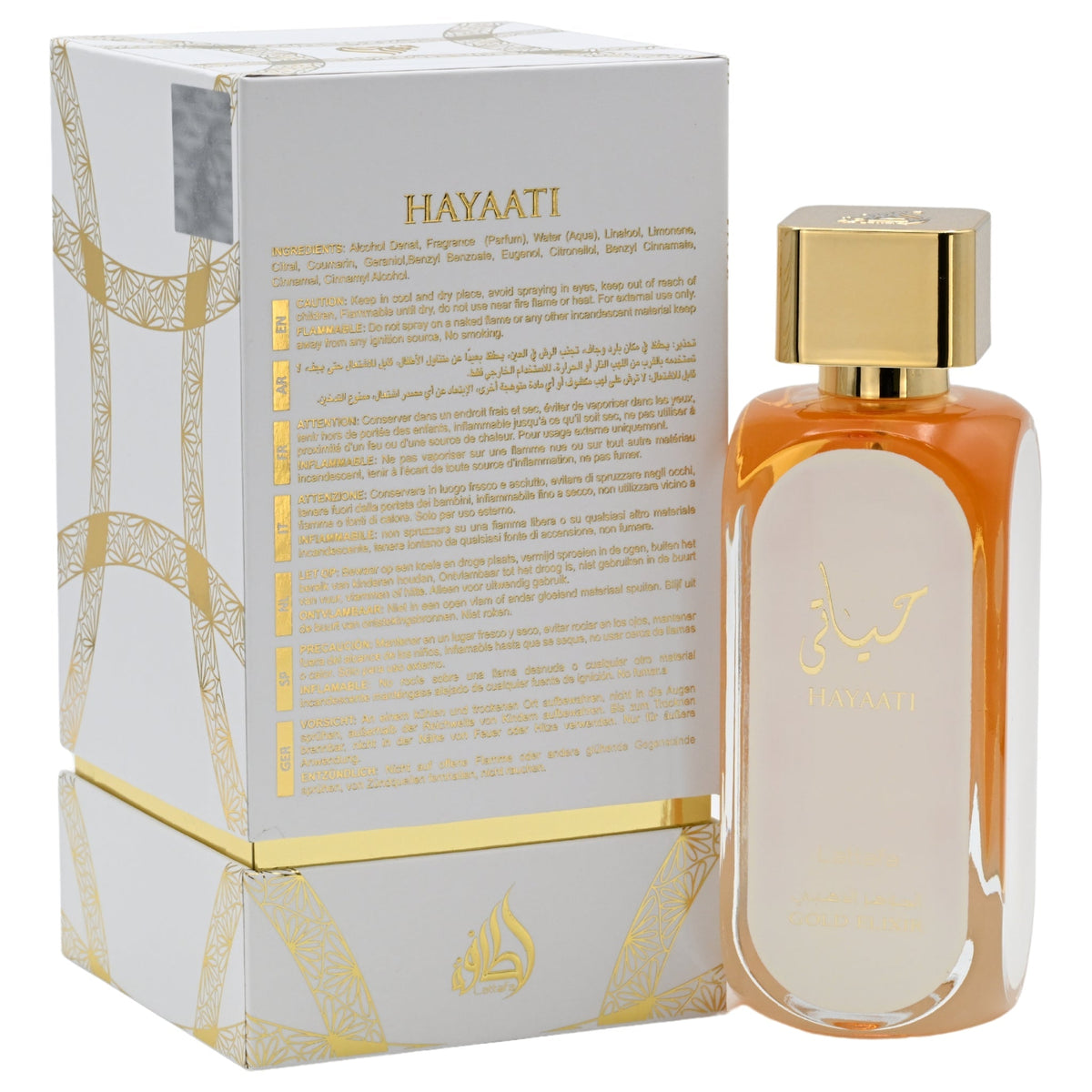 Hayaati Gold Elixir by Lattafa perfume for unisex EDP 3.3 / 3.4 oz New in Box