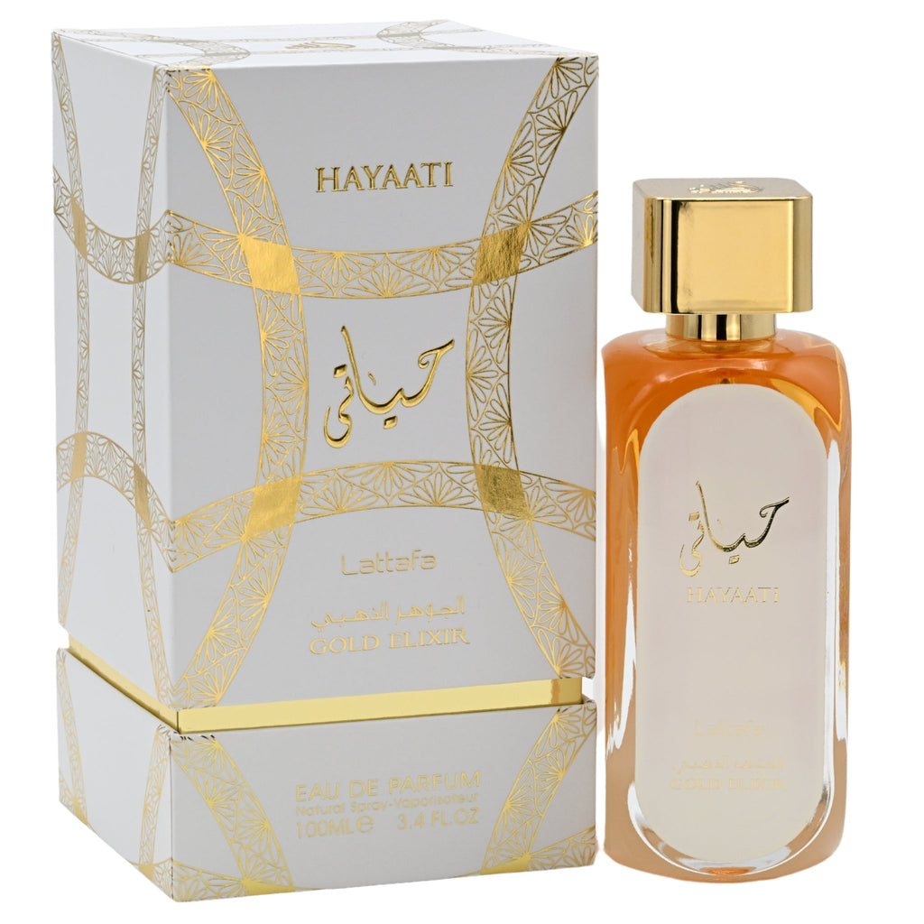 Hayaati Gold Elixir by Lattafa perfume for unisex EDP 3.3 / 3.4 oz New in Box
