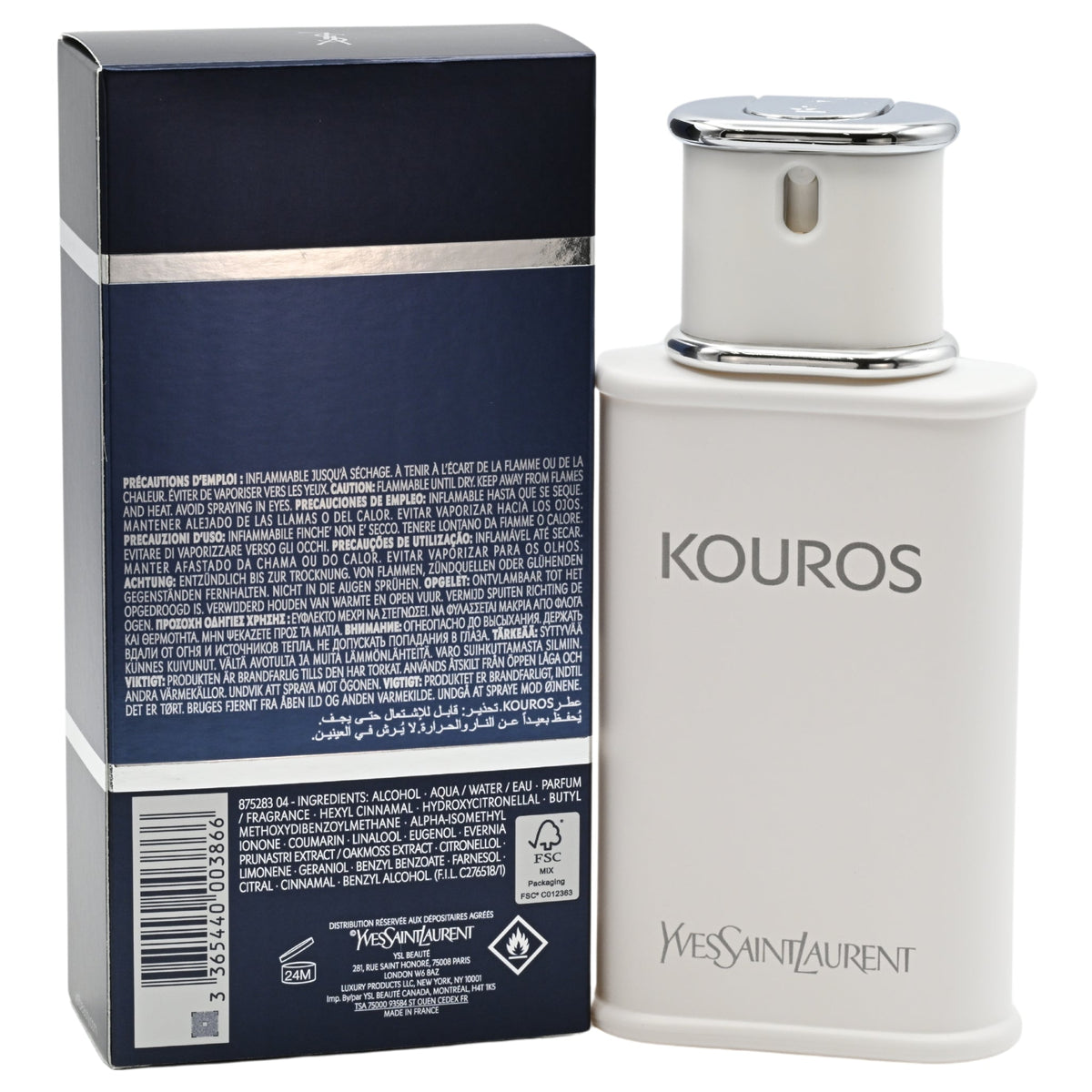 KOUROS by Yves Saint Laurent 3.3 EDT Cologne MEN 3.4 oz YSL New in Box