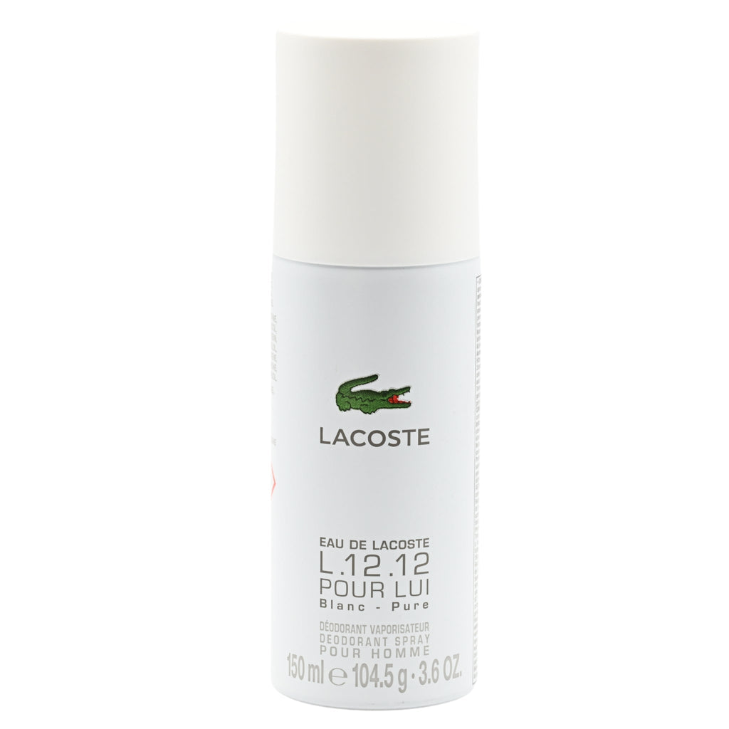 L.12.12 Pour Lui Blanc Pure by Lacoste deodorant for men 3.6 oz New