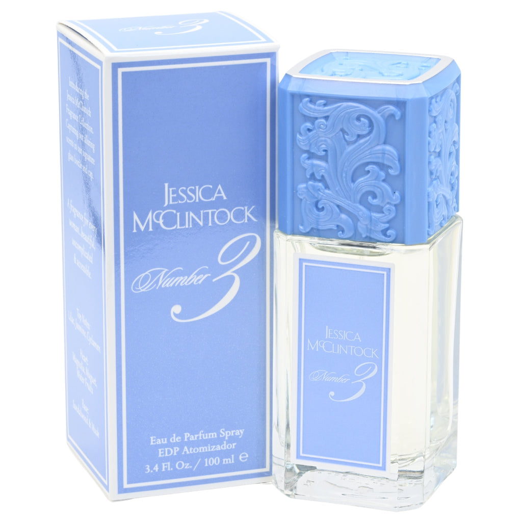 Number # 3 by Jessica McClintock 3.3 / 3.4 oz EDP Perfume for Women New in Box