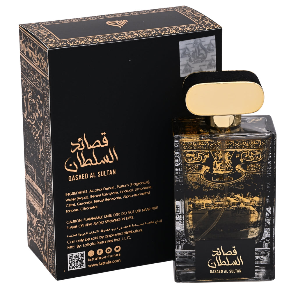 Qasaed Al Sultan by Lattafa for unisex EDP 3.3 / 3.4 oz New in Box