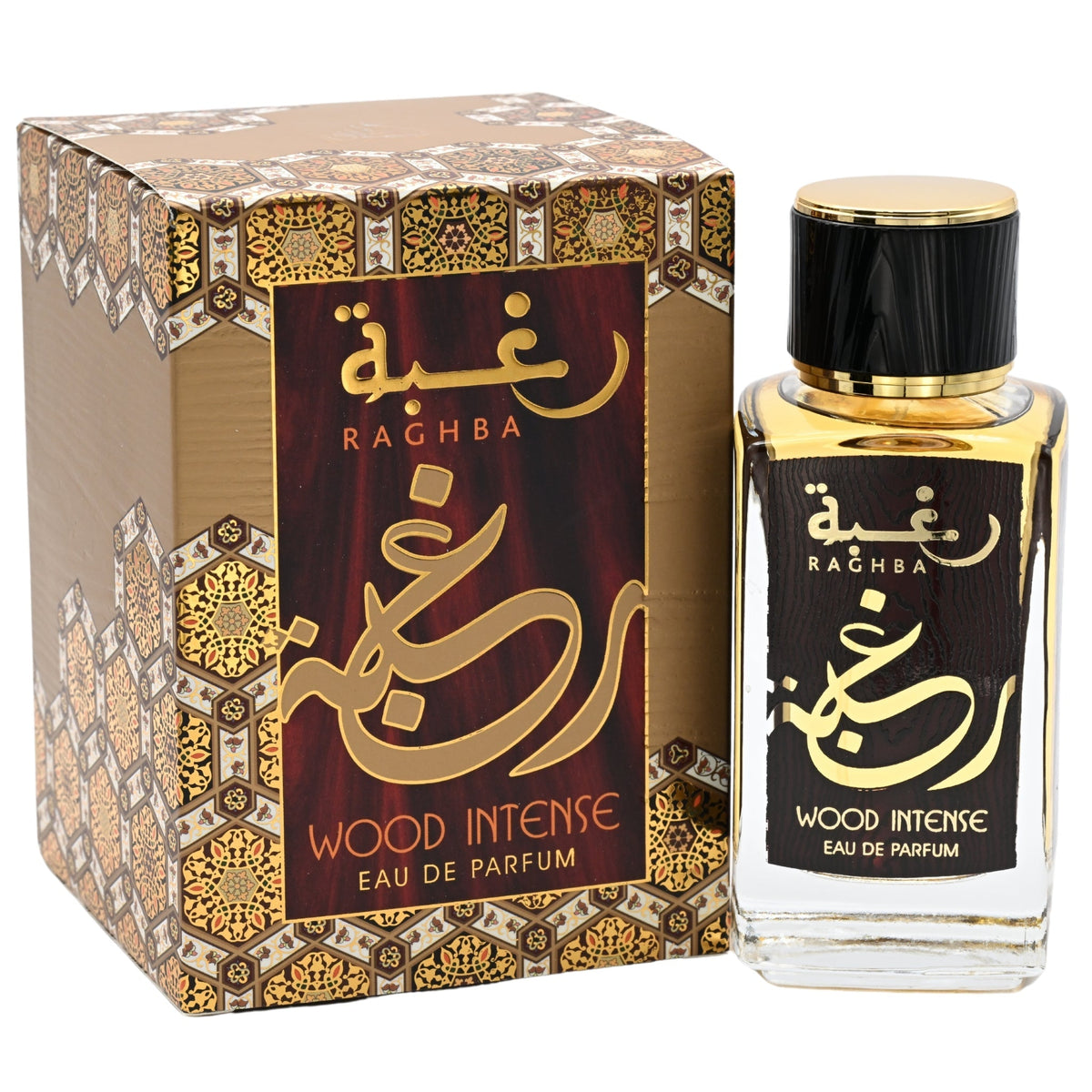 Raghba Wood Intense by Lattafa perfume for unisex  EDP 3.3 / 3.4 oz New in Box