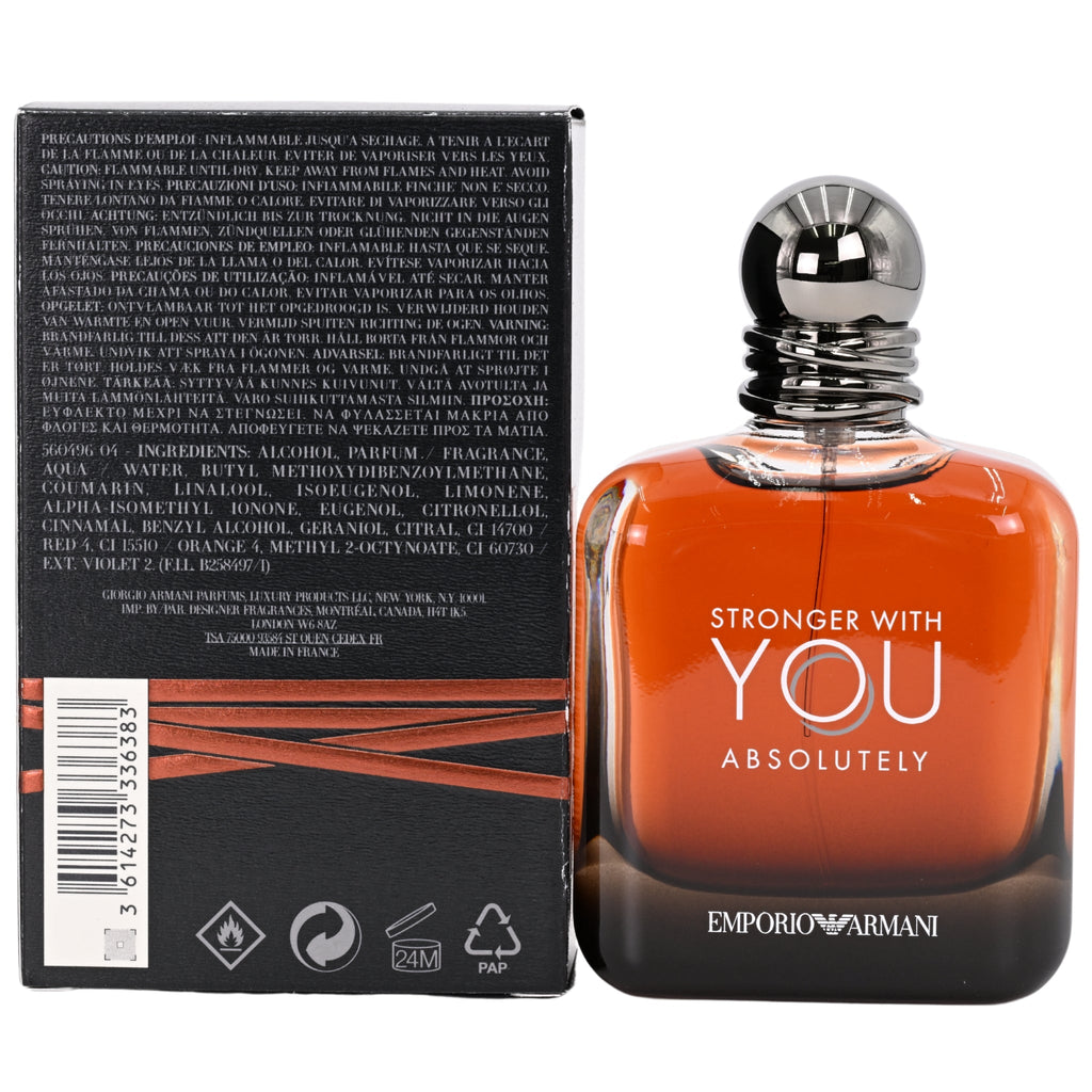 Stronger With You Absolutely by Giorgio Armani men EDP 3.3 / 3.4 oz New in Box