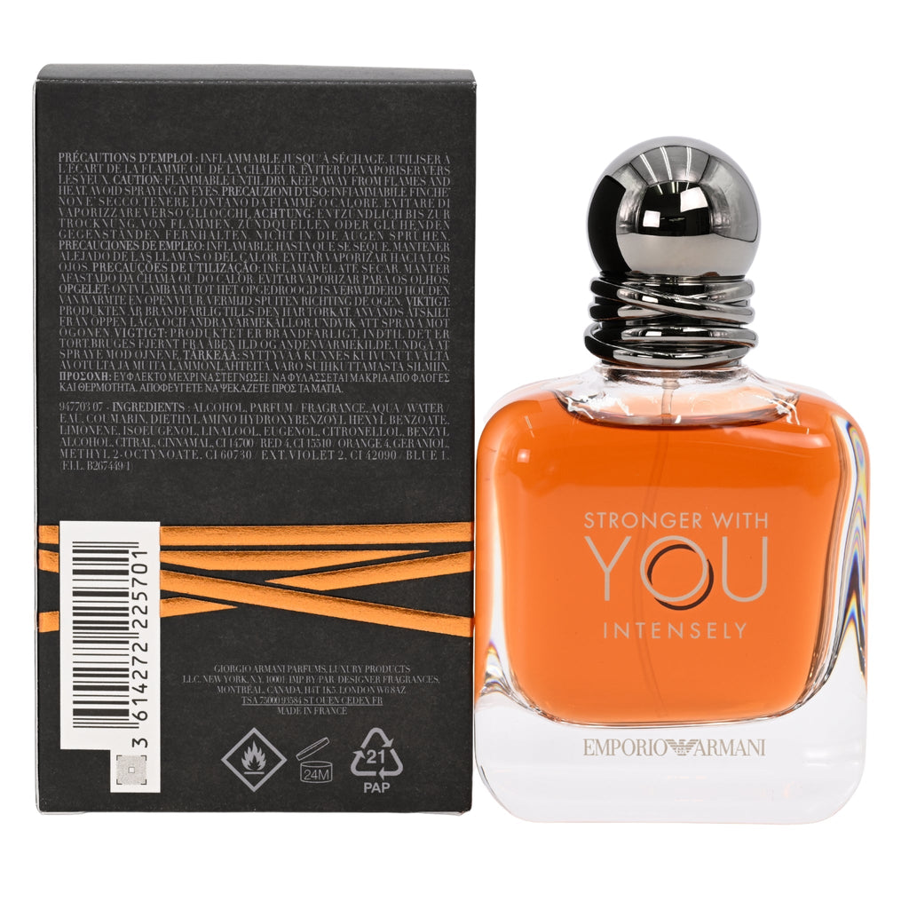 Stronger With You Intensely by Armani cologne men EDP 1.6 oz New in Box