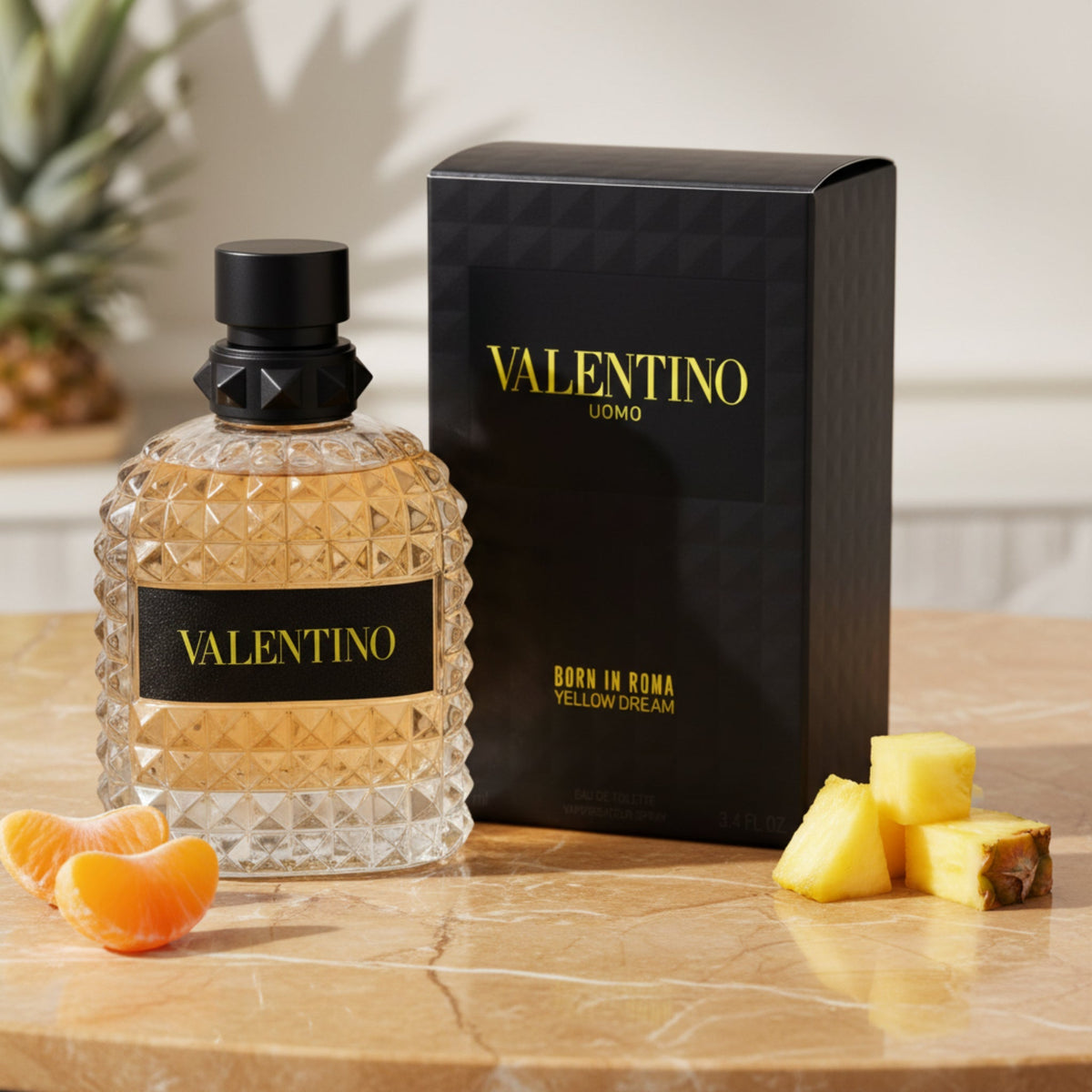 Uomo Born In Roma Yellow Dream by Valentino for men EDT 3.3 / 3.4 oz New in Box