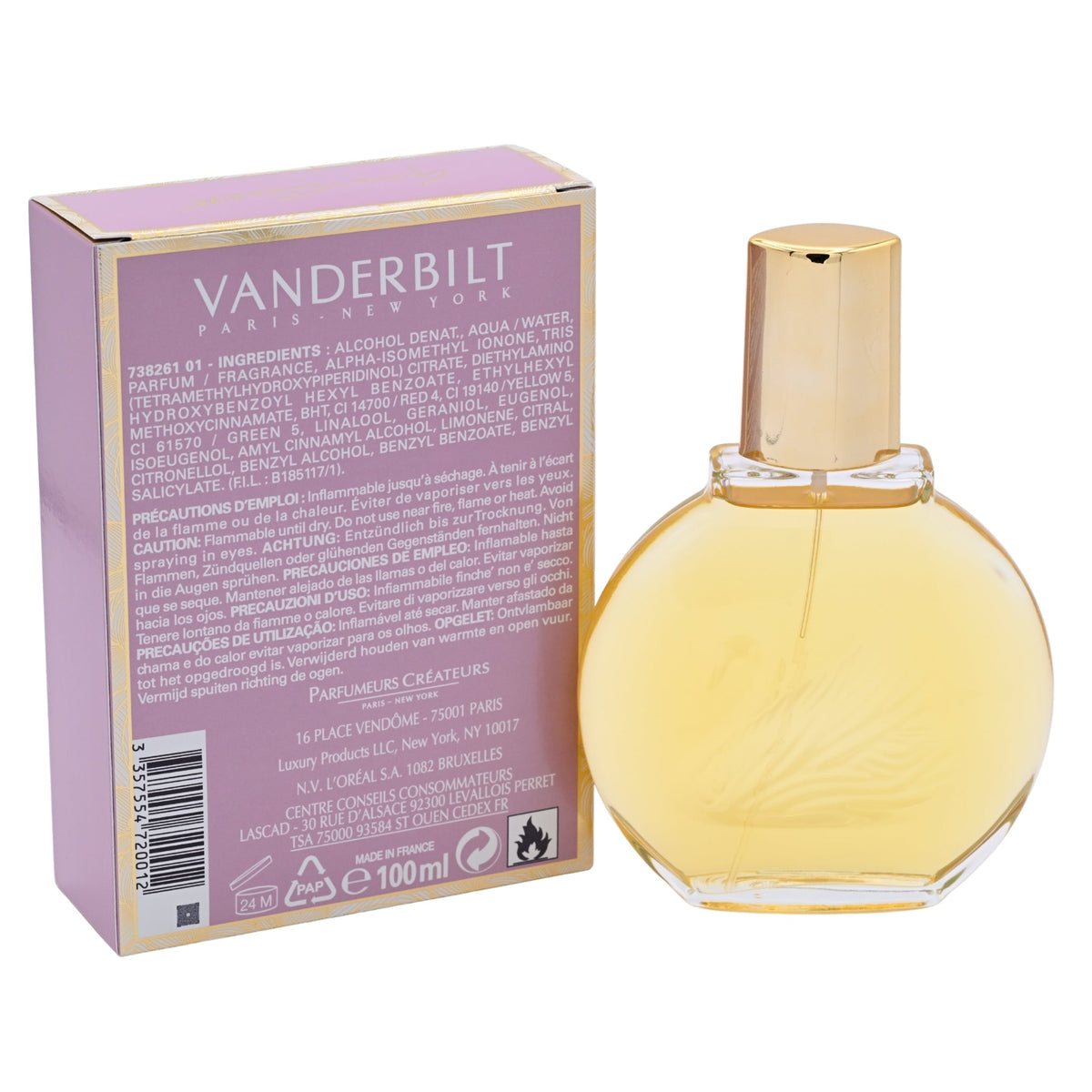 VANDERBILT by Gloria 3.4 oz 3.3 edt for Women Perfume New Box Seal